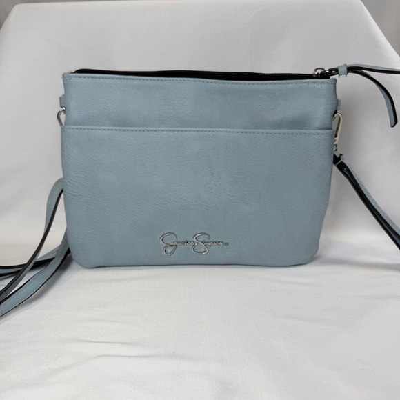 Jessica Simpson Handbags - Jessica Simpson Crossbody Bag Womens Small Blue Cream Triple Zip Colorblock